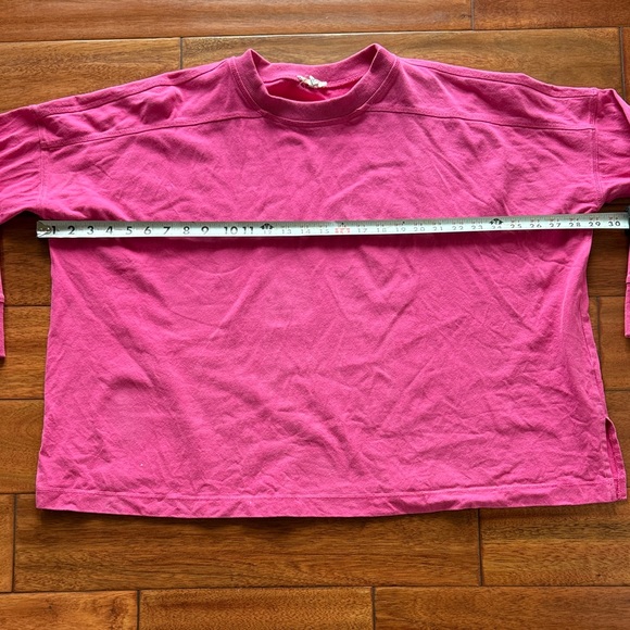 Easel Pink Long Sleeve Crew neck Sweatshirt Oversized Medium 100% Cotton - Picture 7 of 8